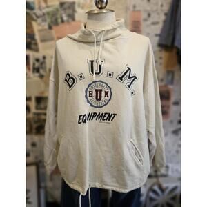 B.U.M. Equipment Cream Light Hoodie Size Large